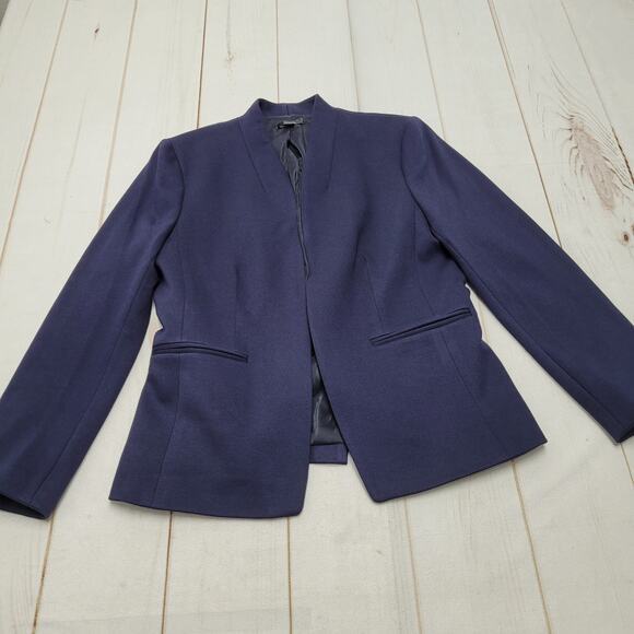 J. Crew going out blazer stretch twill navy blue open front - Picture 2 of 9